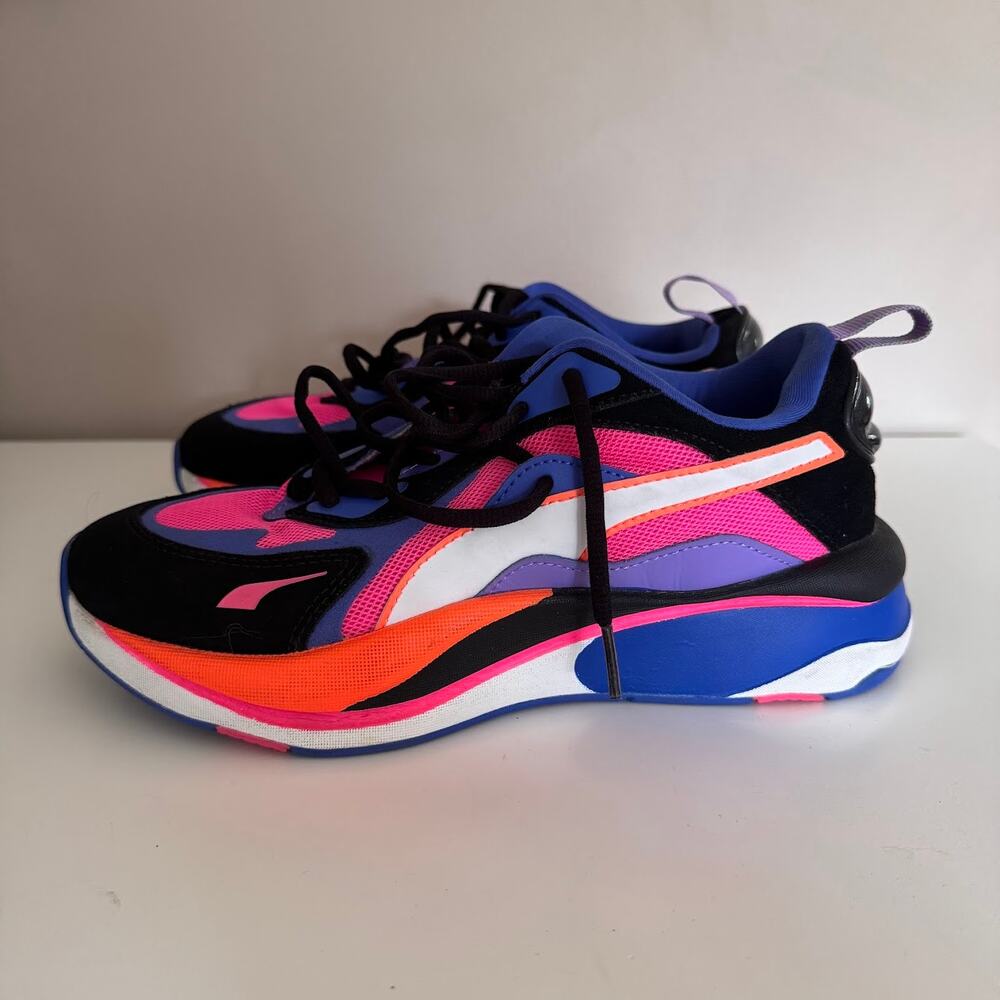PUMA RS-Curve Black Pink Purple Sneaker Shoes Women's 7.5 - Picture 1 of 7